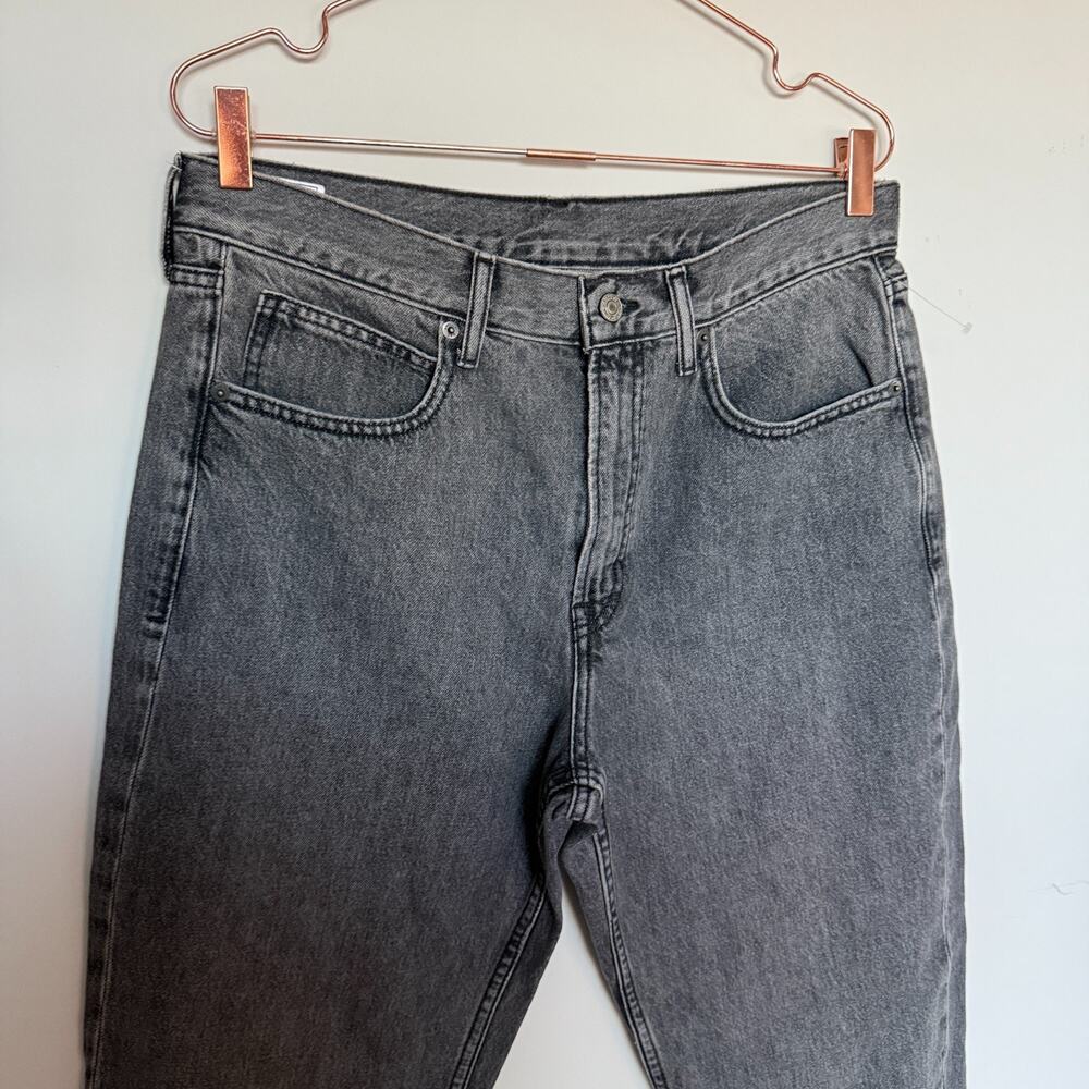 GAP Womens Barrel High Rise Jeans Size 30 / 10 Short Black Wash Denim Y2K Boho - Picture 2 of 5